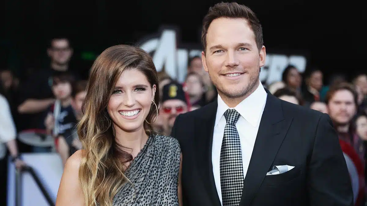 Katherine Schwarzenegger Chris Pratt smilingand Chris Pratt on the red carpet