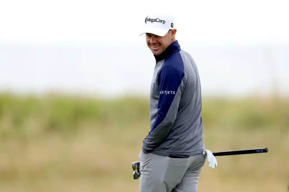 TROON, SCOTLAND - JULY 15: Brian Harman of the United States looks on prior to The 152nd Open championship at Royal Troon on July 15, 2024 in Troon, Scotland. (Photo by Kevin C. Cox/Getty Images)