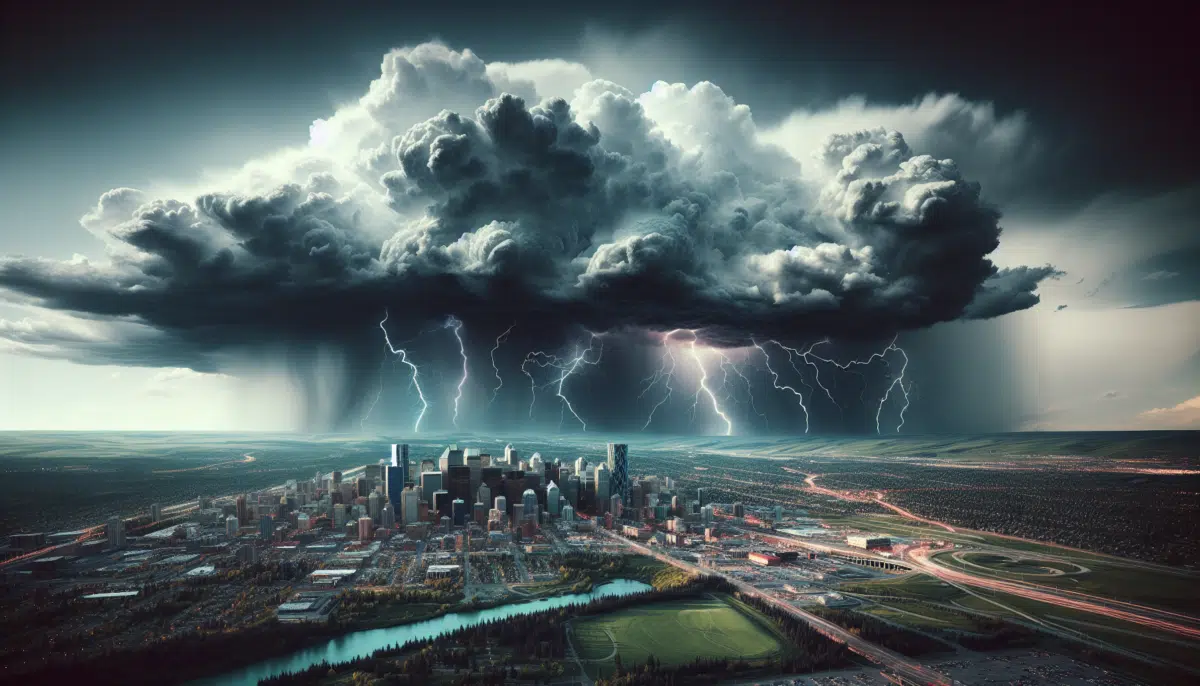 Thunderstorm time-lapse captures weather system interaction in Calgary, 
Alberta